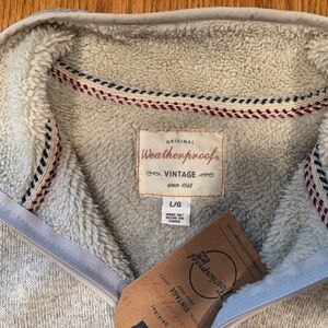 Weatherproof cream quarter zip-up sweater